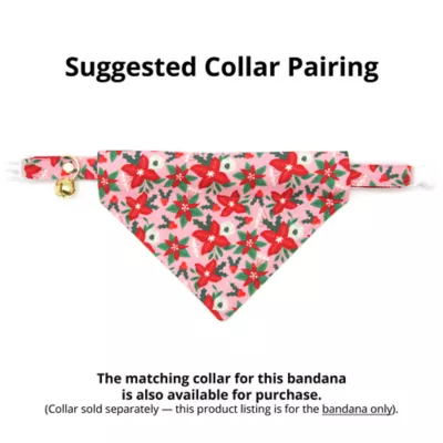 Product Made By Cleo® Winter Blooms Pink Cat Bandana