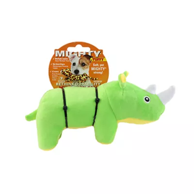 Product MIGHTY JR Safari Rhinoceros Green Dog Toy
