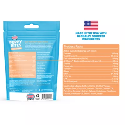 Product  Snuggle Puppy® Puppy Bites Grow Strong Supplement for Healthy Support of Eyes, Brain & Heart