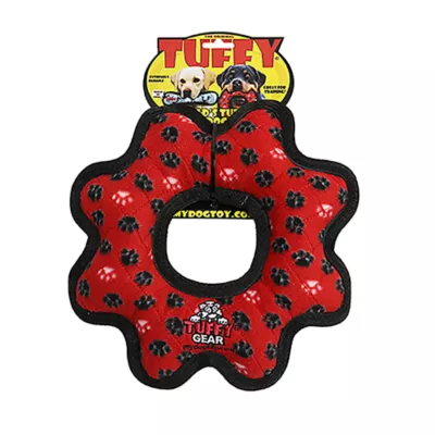 Product TUFFY® Ultimate Gear Grind Red Paw Dog Toy