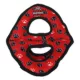 Product TUFFY® Ultimate 3-Way Ring Red Paw Dog Toy