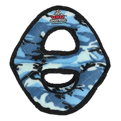 Product TUFFY® Ultimate 3-Way Ring Blue Camo Dog Toy
