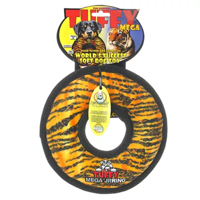 Product TUFFY® Mega JR Ring Tiger-Striped Dog Toy