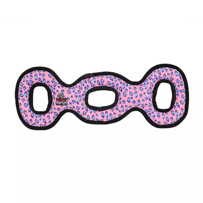 Product TUFFY® Ultimate 3-Way Tug Pink Leopard Dog Toy