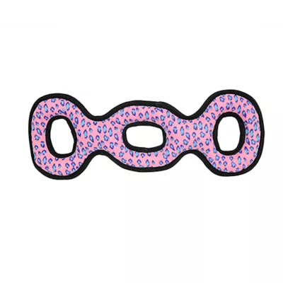 Product TUFFY® Ultimate 3-Way Tug Pink Leopard Dog Toy