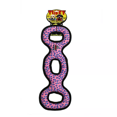 Product TUFFY® Ultimate 3-Way Tug Pink Leopard Dog Toy