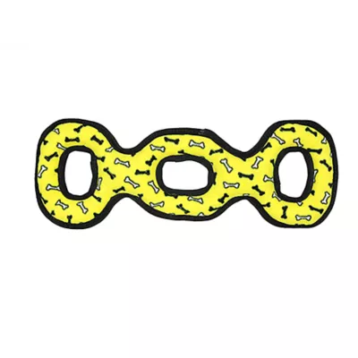 Product TUFFY® Ultimate 3-Way Tug Yellow Bone Dog Toy
