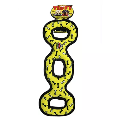 Product TUFFY® Ultimate 3-Way Tug Yellow Bone Dog Toy