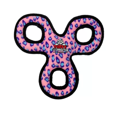 Product TUFFY® JR 3-Way Tug Pink Leopard Dog Toy