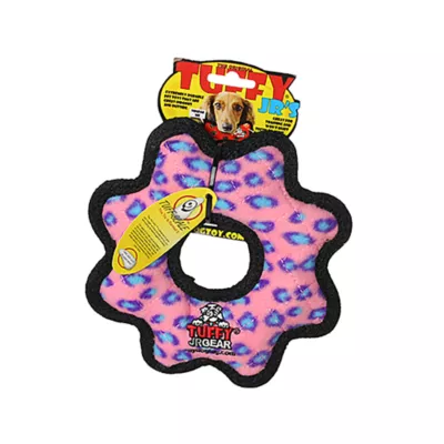 Product TUFFY® JR Gear Ring Pink Leopard Dog Toy