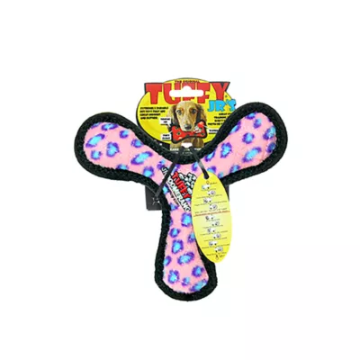 Product TUFFY® JR Boomerang Pink Leopard Dog Toy