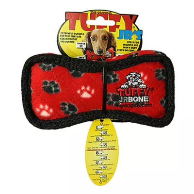 Product TUFFY® JR Thick Bone Red Paw Dog Toy