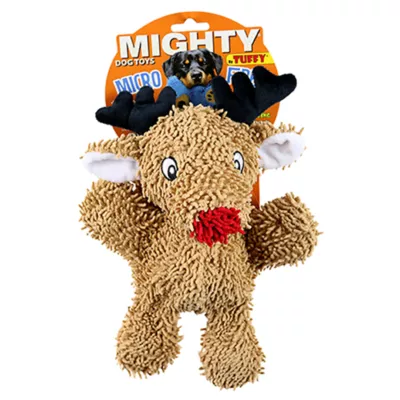 Product MIGHTY Microfiber Ball Med Reindeer Dog Toy