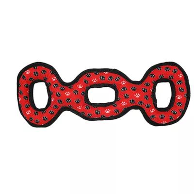 Product TUFFY® Ultimate 3-Way Tug Red Paw Dog Toy