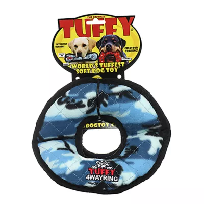Product TUFFY® Ultimate 4-Way Ring Blue Camo Dog Toy