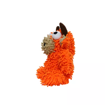 Product MIGHTY JR Microfiber Ball Bull Orange Dog Toy