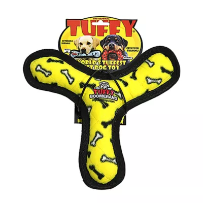 Product TUFFY® Ultimate Boomerang Yellow Bone Dog Toy