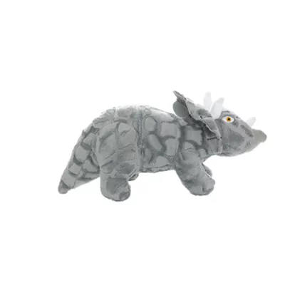 Product MIGHTY JR Dinosaur Triceratops Gray Dog Toy