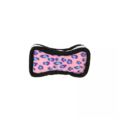 Product TUFFY® JR Thick Bone Pink Leopard Dog Toy