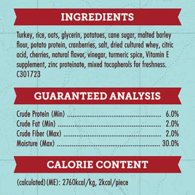 Product Zuke's Turkey Cranberry Flavored Trees Meaty Dog Treats 5 OZ