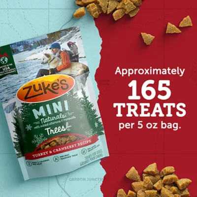 Product Zuke's Turkey Cranberry Flavored Trees Meaty Dog Treats 5 OZ
