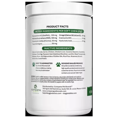 Product Doggie Dailies Peanut Butter Hip & Joint Chews 225 ct