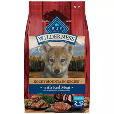 Product Blue Buffalo Wilderness Rocky Mountain Recipe Puppy Dry Dog Food - Red Meat, 22 lb