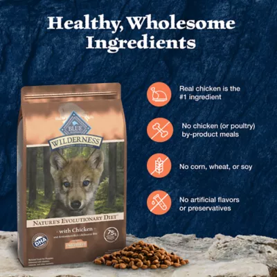 Product Blue Buffalo Wilderness Nature's Evolutionary Diet Large Breed Puppy Dry Dog Food - Chicken, 24 lb