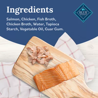 Product Blue Buffalo Tender Shreds Salmon & Chicken in Savory Broth All Life Stages Dog Food Topper - 2.5 oz