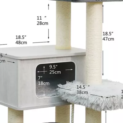 Product Catry White 5-Level  Large Cat Tree