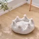Product PetPals White Crown Cat Bed with Removable, Washable Bed