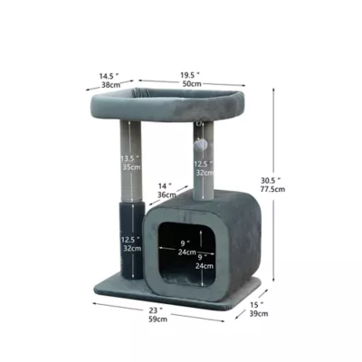 Product Catry Gray Cat Tree with Condo