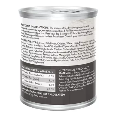 Product Simply Nourish Adult Wet Dog Food - Salmon, Chicken & Rice Stew, 10 oz