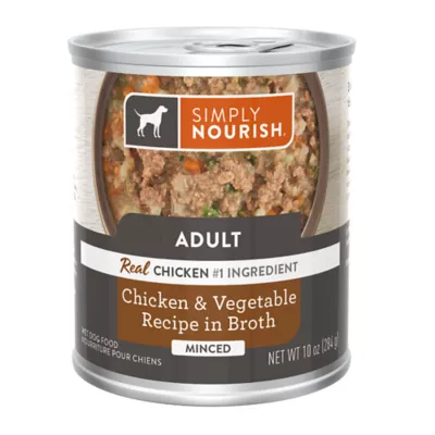 Product Simply Nourish Adult Wet Dog Food - Chicken & Vegetable in Broth, 10 oz