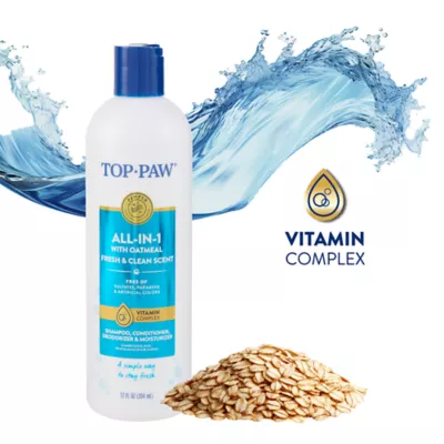 Product Top Paw® Cleansing Oatmeal All-In-1 Shampoo, Conditioner, Moisturizer, and Deoderizer - 12 oz