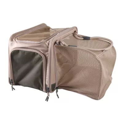 Product Top Paw Tan Expandable Pet Carrier - For Pets Up To 15 lbs
