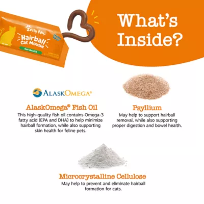 Product Zesty Paws Hairball Cat Mousse for Gut Health with AlaskOmega, Psyllium, Fish Oil & Biotin