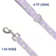 Product Top Paw® Lavender Daisy Dog Leash, 4 ft