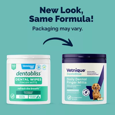 Product Vetnique Labs Dentablis™ Daily Dental Finger Mitts for Dogs and Cats, 50 counts