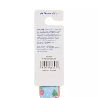 Product Top Paw® Blue Rose Dog Collar