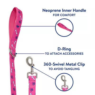 Product Top Paw® Bones Fashion Dog Leash, 4 ft
