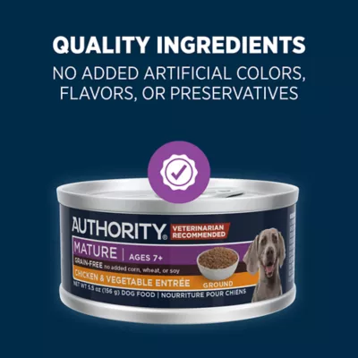 Product Authority Chicken & Vegetable Entree Senior 7+ Wet Dog Food - Grain Free, 5.5 oz