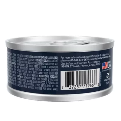 Product Authority Chicken & Vegetable Entree Senior 7+ Wet Dog Food - Grain Free, 5.5 oz