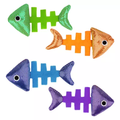 Product  Multipet® Assorted Colors Catnip Fish Cat Toy