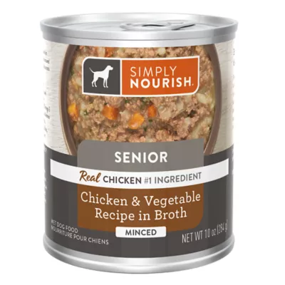 Product Simply Nourish Senior Wet Dog Food - Chicken & Vegetable in Broth, 10 oz