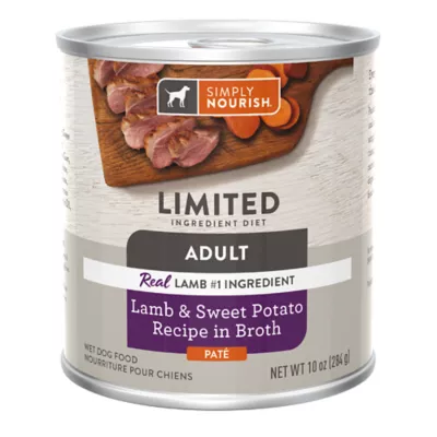Product Simply Nourish Limited Ingredient Diet Adult Wet Dog Food - Lamb & Sweet Potato in Broth, 10 oz
