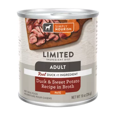 Product Simply Nourish Limited Ingredient Diet Adult Wet Dog Food - Duck & Sweet Potato in Broth, 10 oz