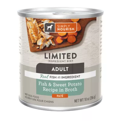 Product Simply Nourish Limited Ingredient Diet Adult Wet Dog Food - Fish & Sweet Potato in Broth, 10 oz