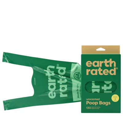 Product Earth Rated Unscented Easy-Tie Leakproof Dog Poop Bags with Handles, 130 Count