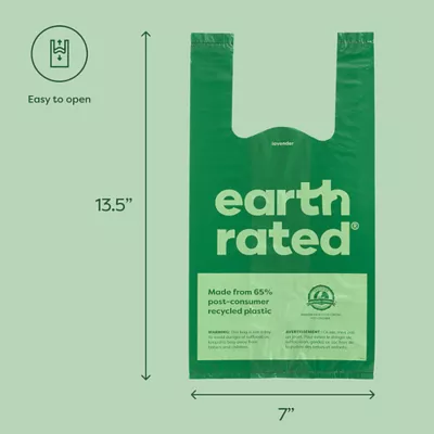 Product Earth Rated Unscented Easy-Tie Leakproof Dog Poop Bags with Handles, 130 Count